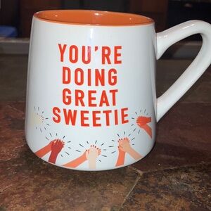 Motivational White and‎ Orange Mug